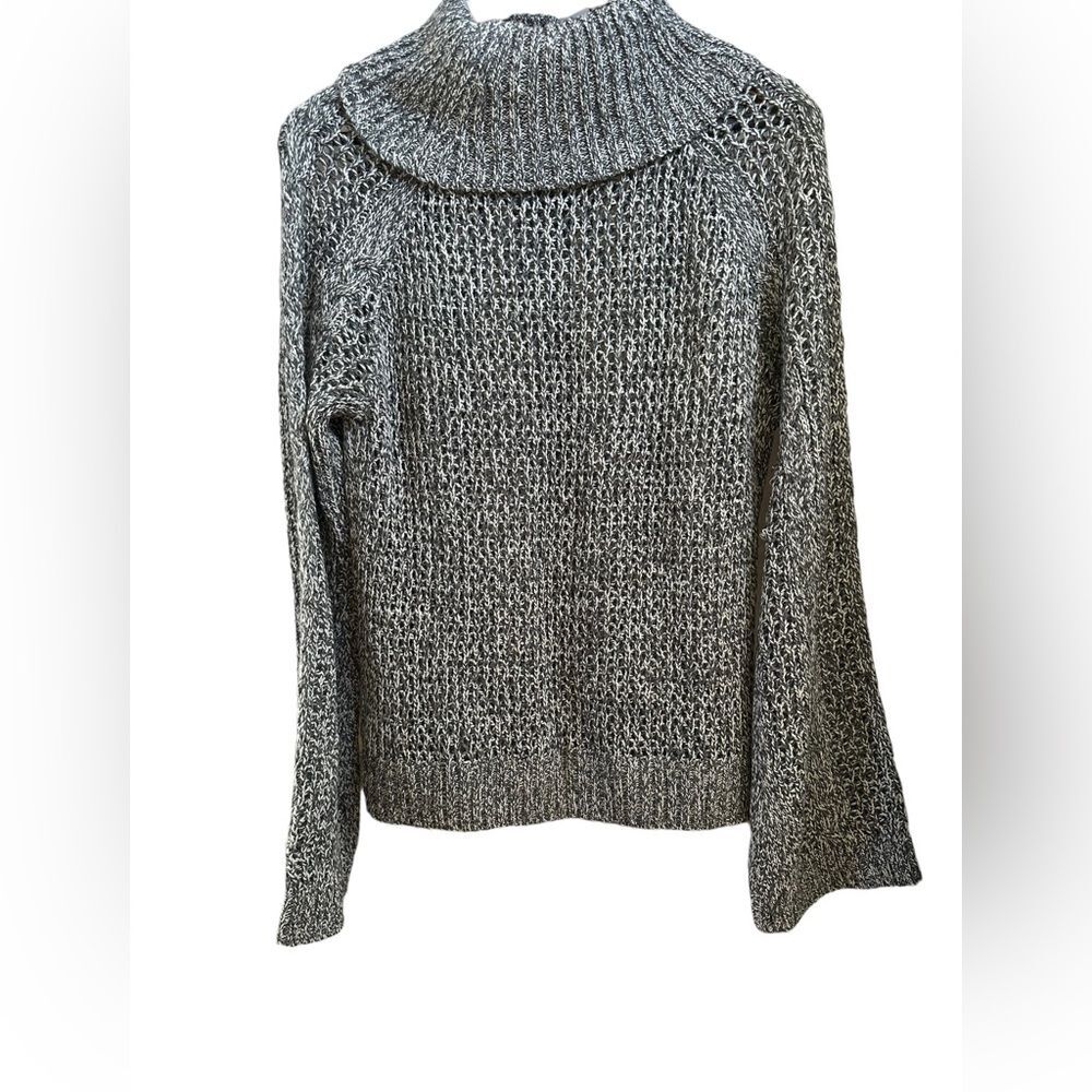 NWT MARLED by Reunited Cowl Neck Cable Knit Sweater Gray Size L